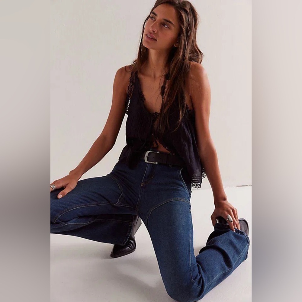 Free People We The Free Jeans Womens 30 Ashland Mid Rise Flare New - Picture 15 of 15